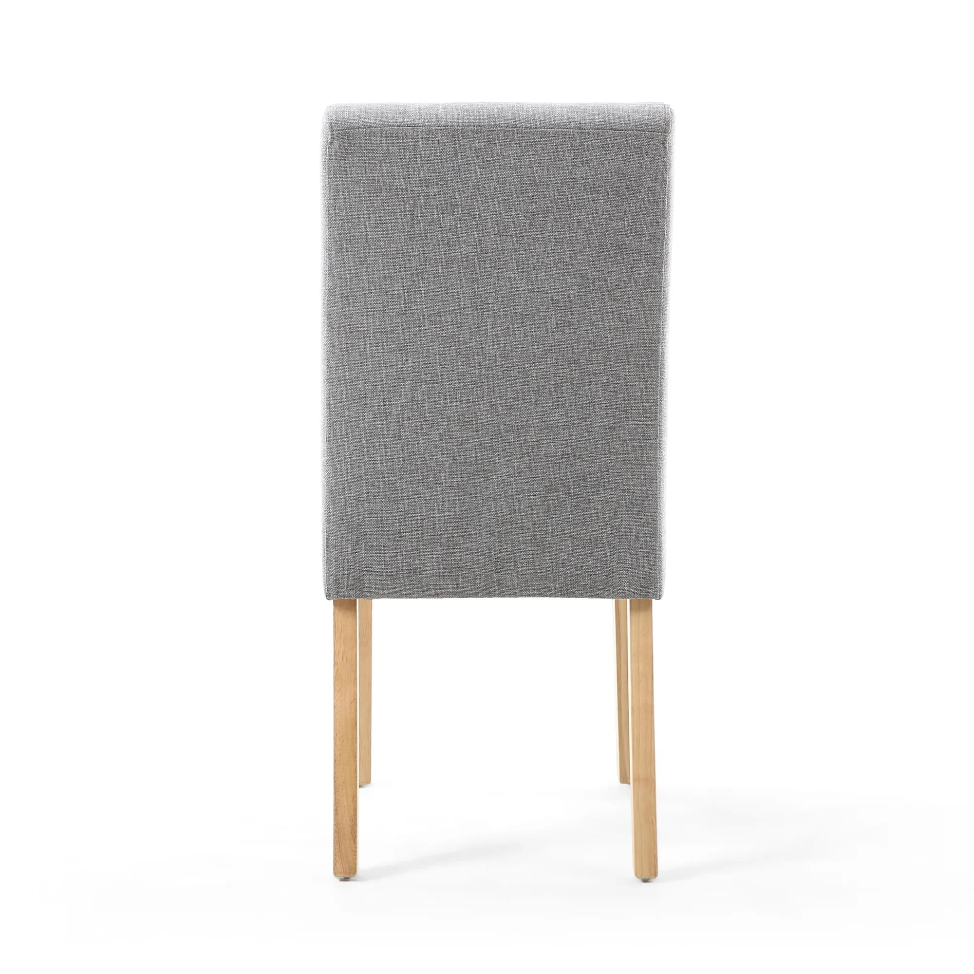 Moseley Linen Effect Silver Grey in Natural Legs