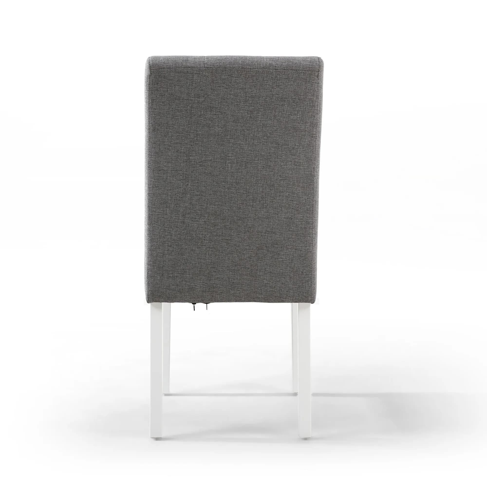 Moseley Linen Effect Silver Grey in White Legs