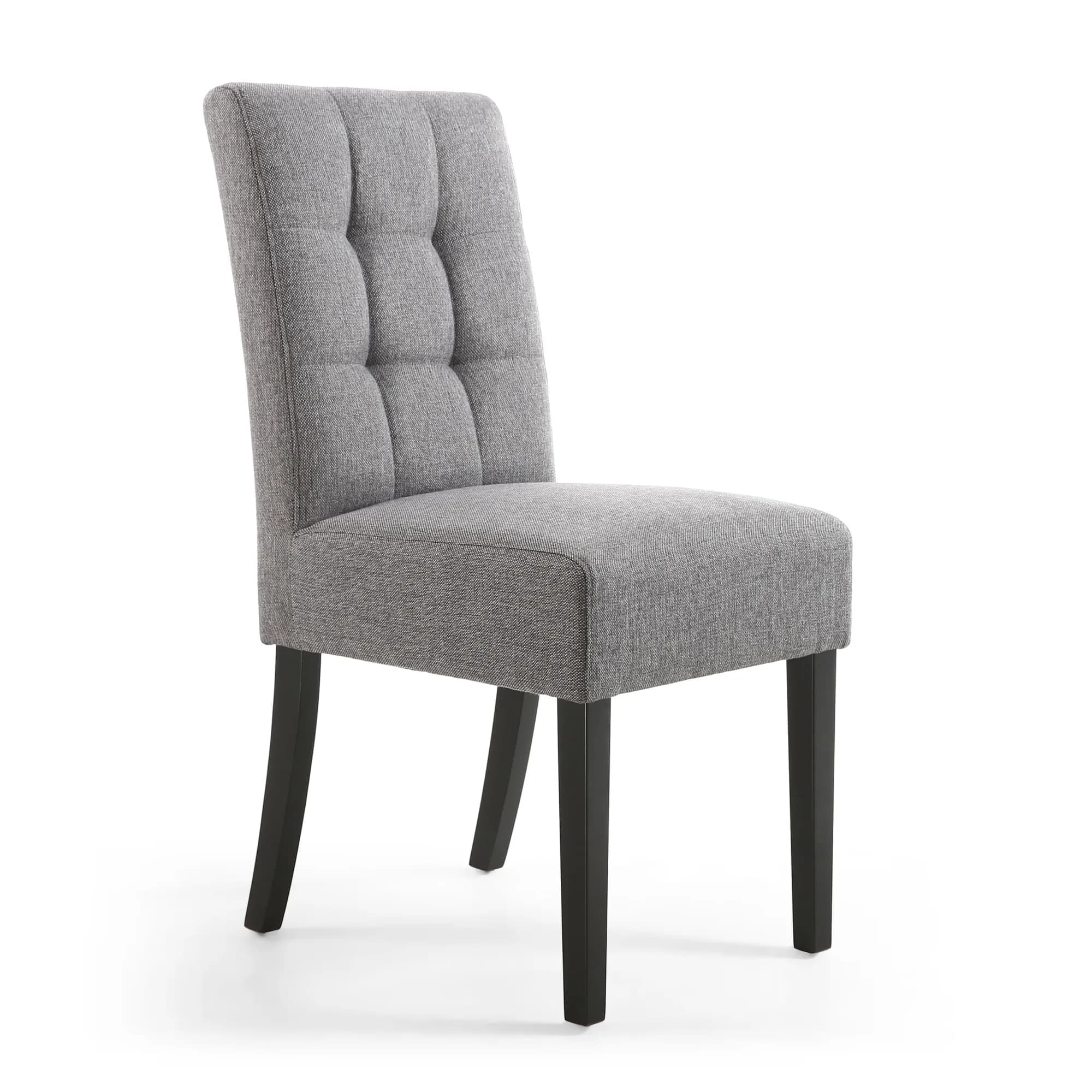 Moseley Linen Effect Steel Grey in Black Legs
