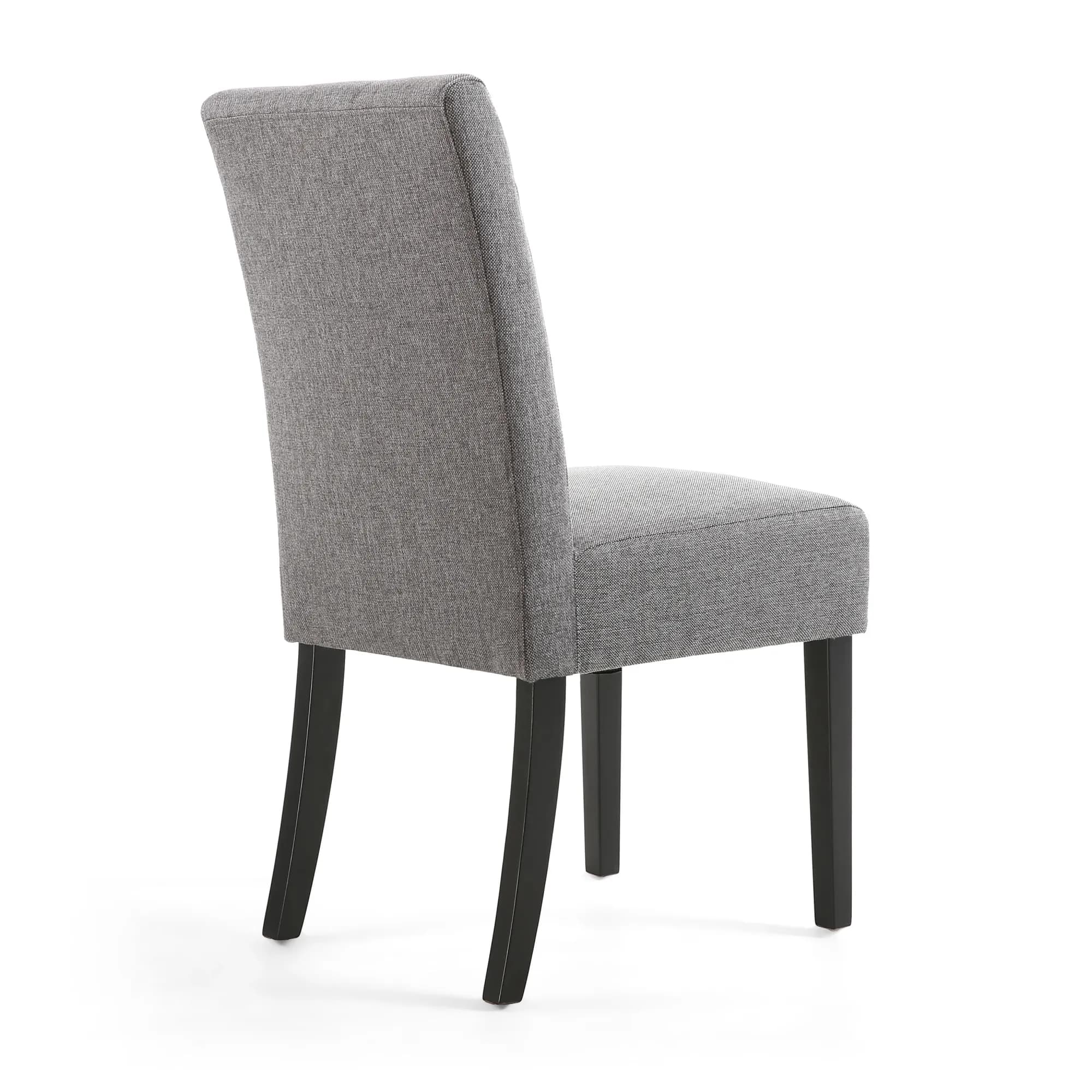 Moseley Linen Effect Steel Grey in Black Legs