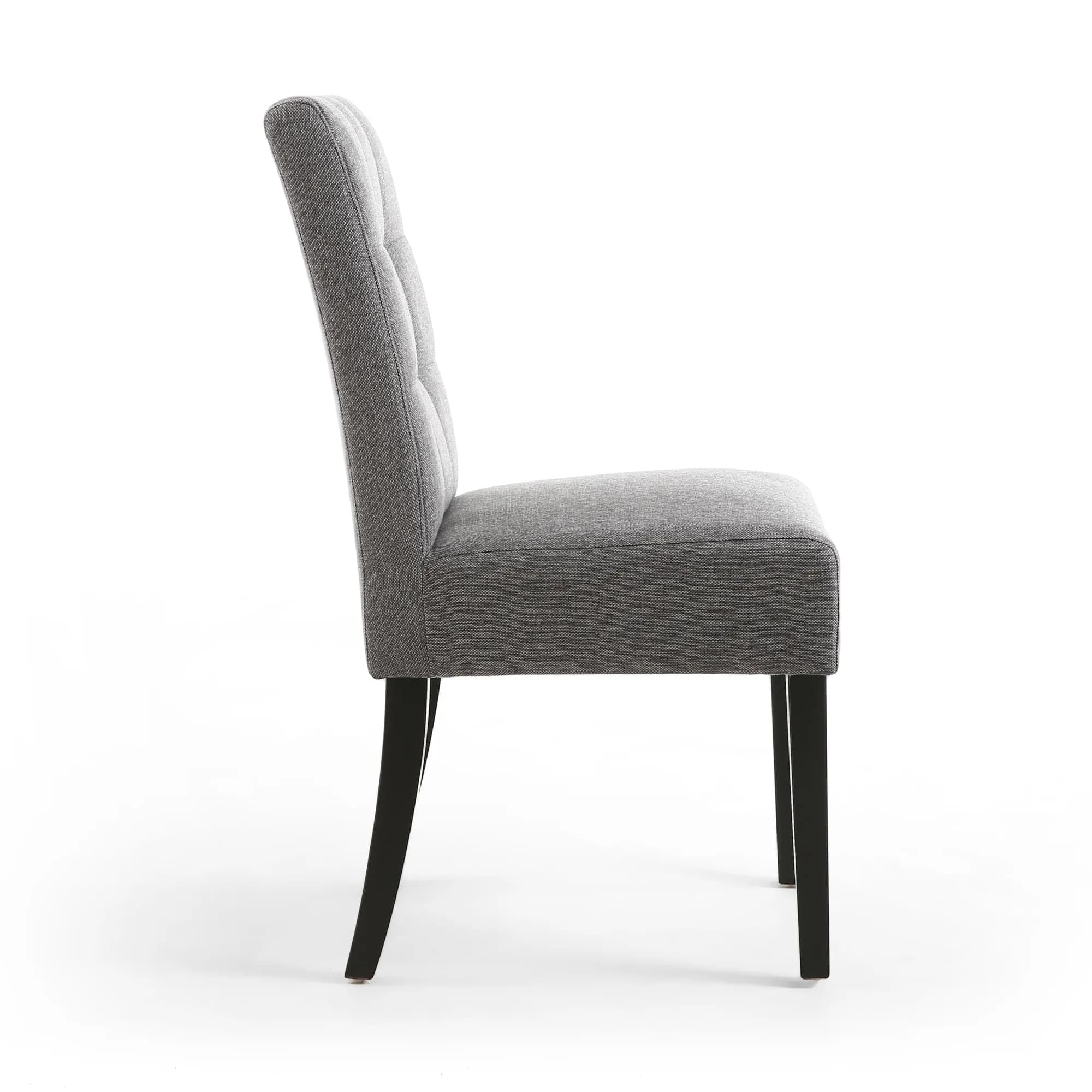 Moseley Linen Effect Steel Grey in Black Legs
