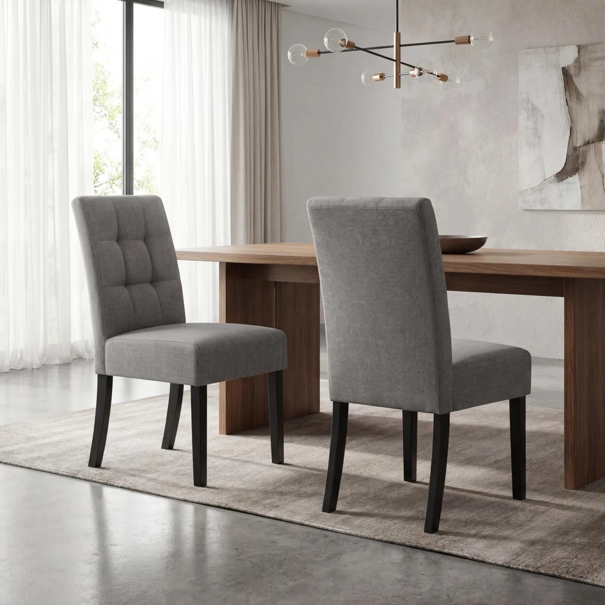 Moseley Linen Effect Steel Grey in Black Legs