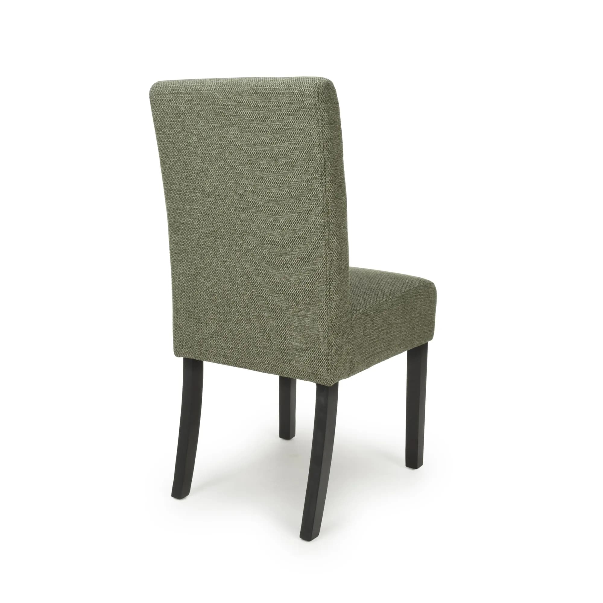 Moseley Weave Green Dining Chair in Black Legs