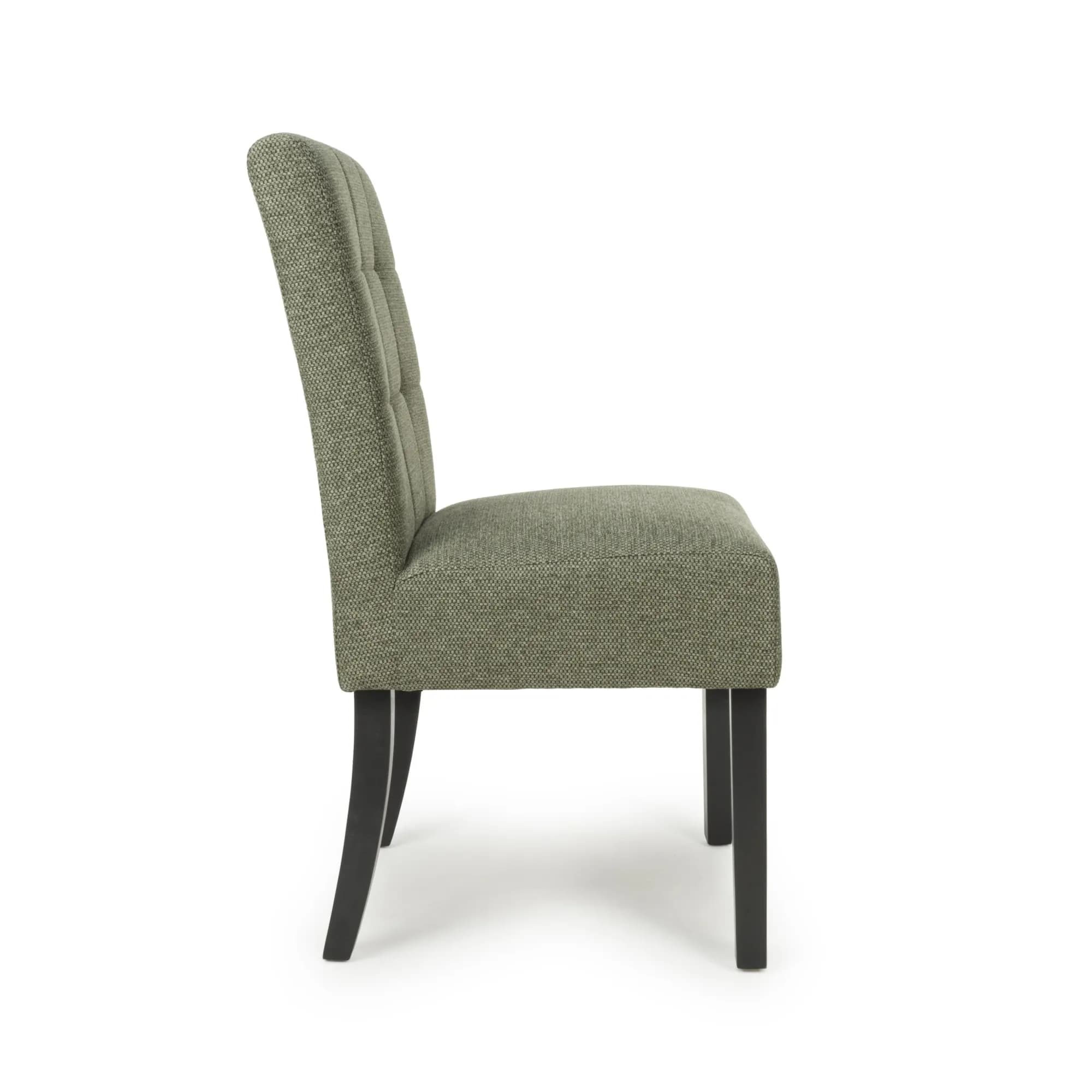 Moseley Weave Green Dining Chair in Black Legs