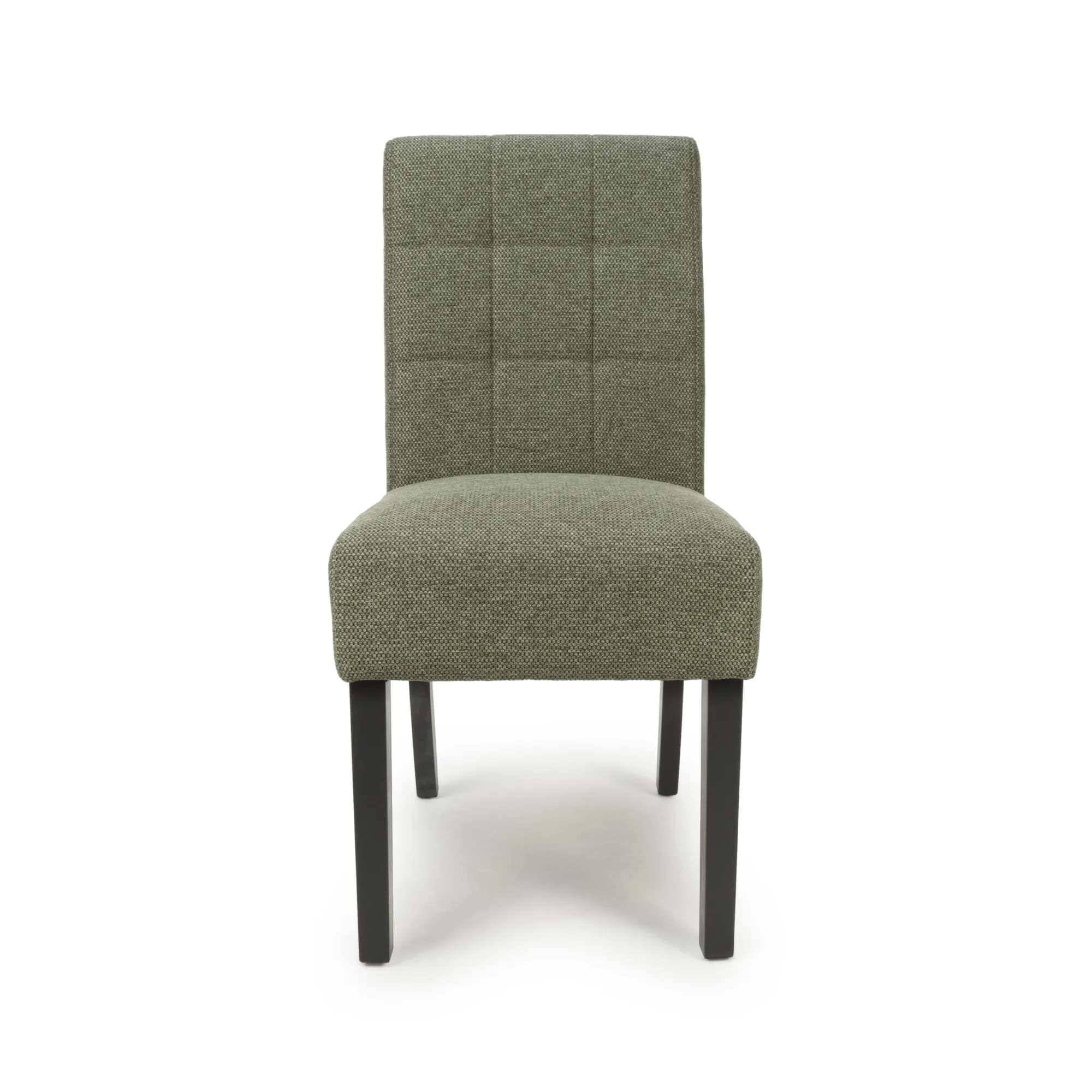 Moseley Weave Green Dining Chair in Black Legs