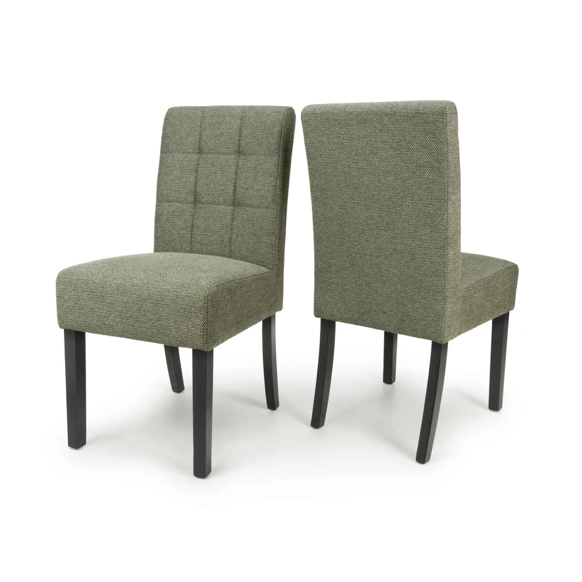 Moseley Weave Green Dining Chair in Black Legs
