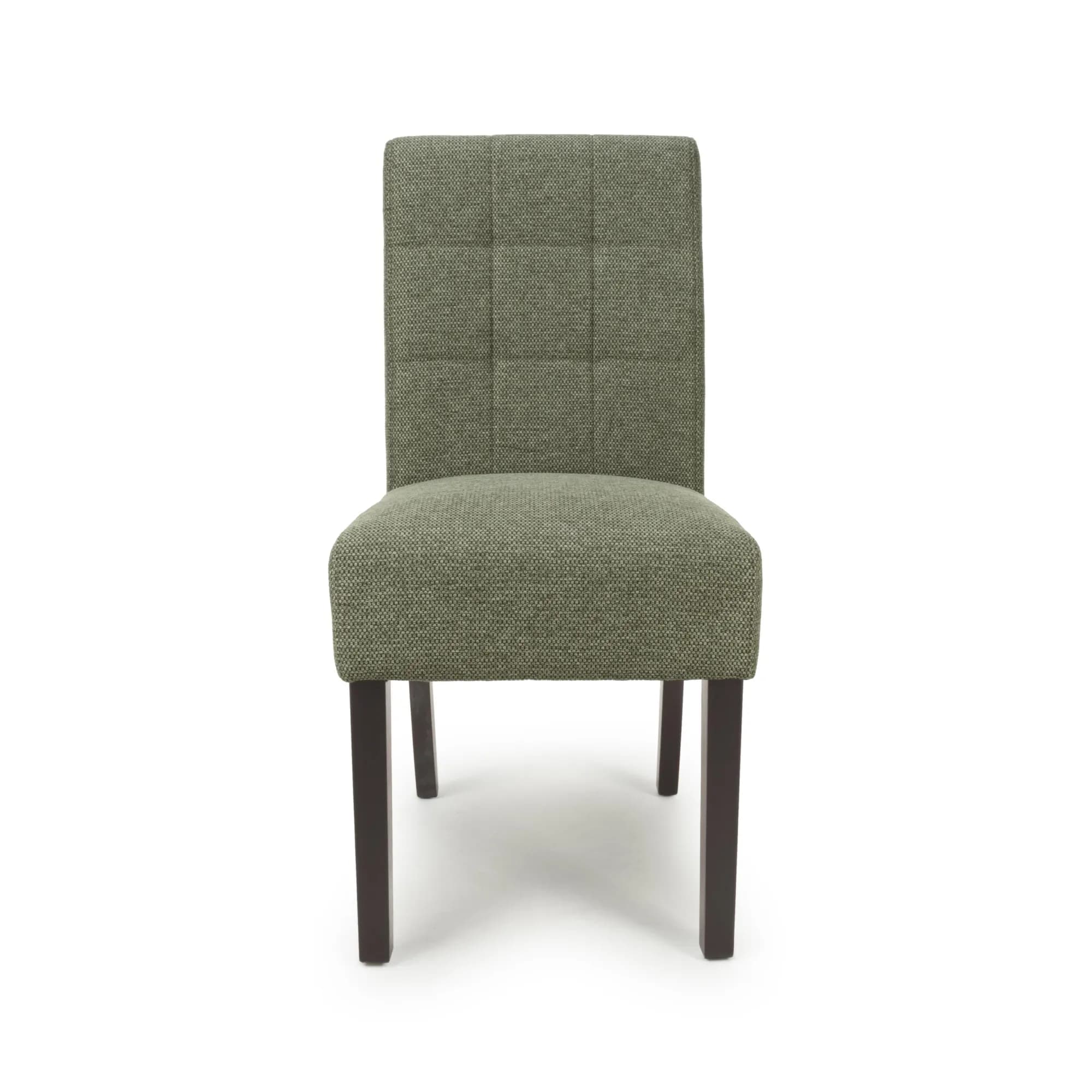 Moseley Weave Green Dining Chair in Walnut Legs