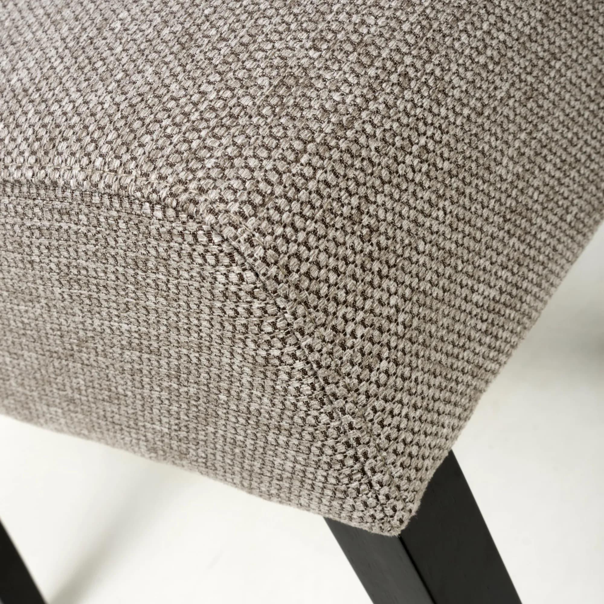 Moseley Weave Mocha Dining Chair in Black Legs