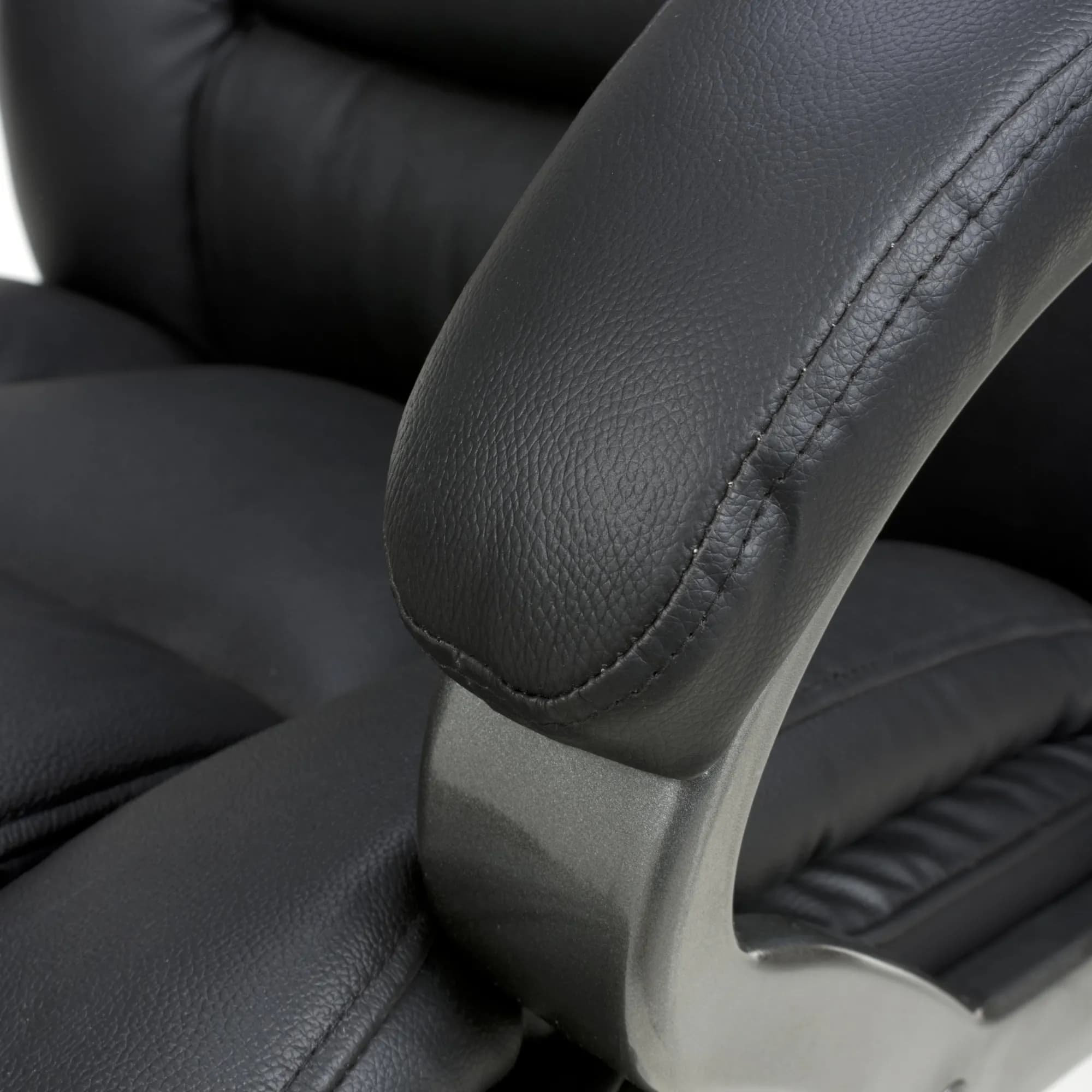 Regent Executive Leather Faced Black Office Chair