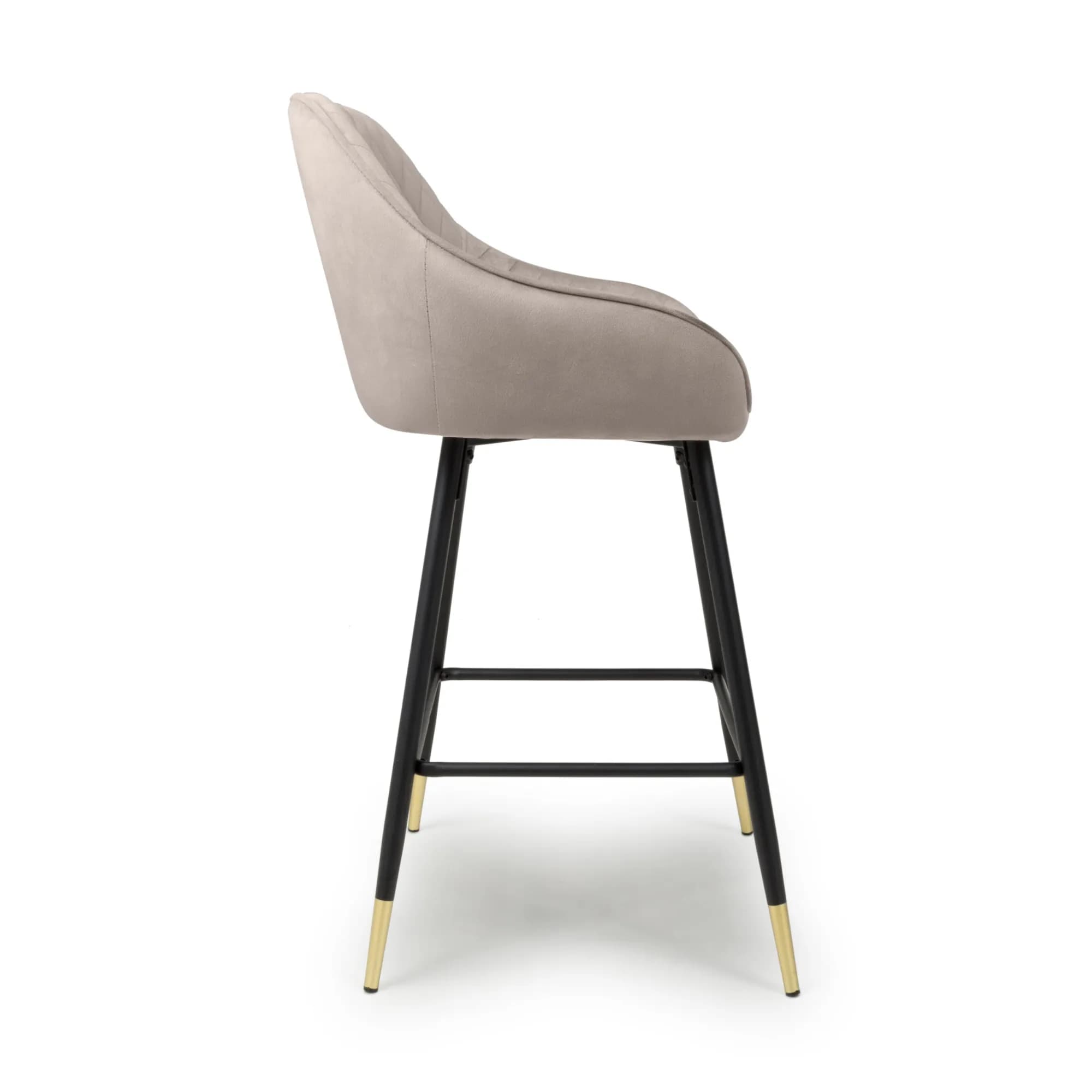 Savanna Brushed Velvet Mink Bar Stool