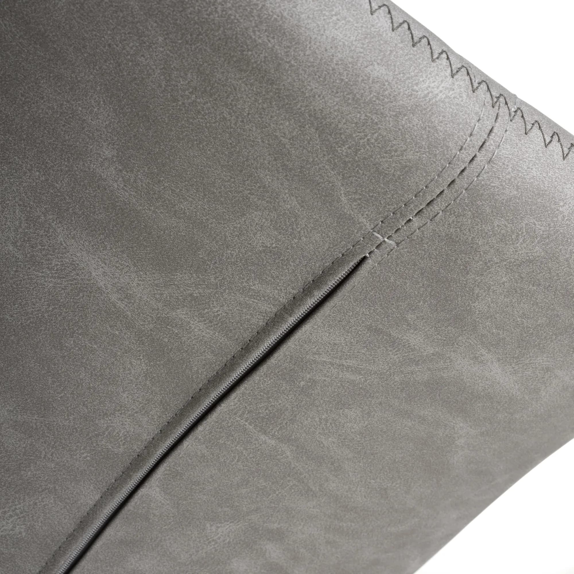 Serena Leather Effect Charcoal Bar Stool