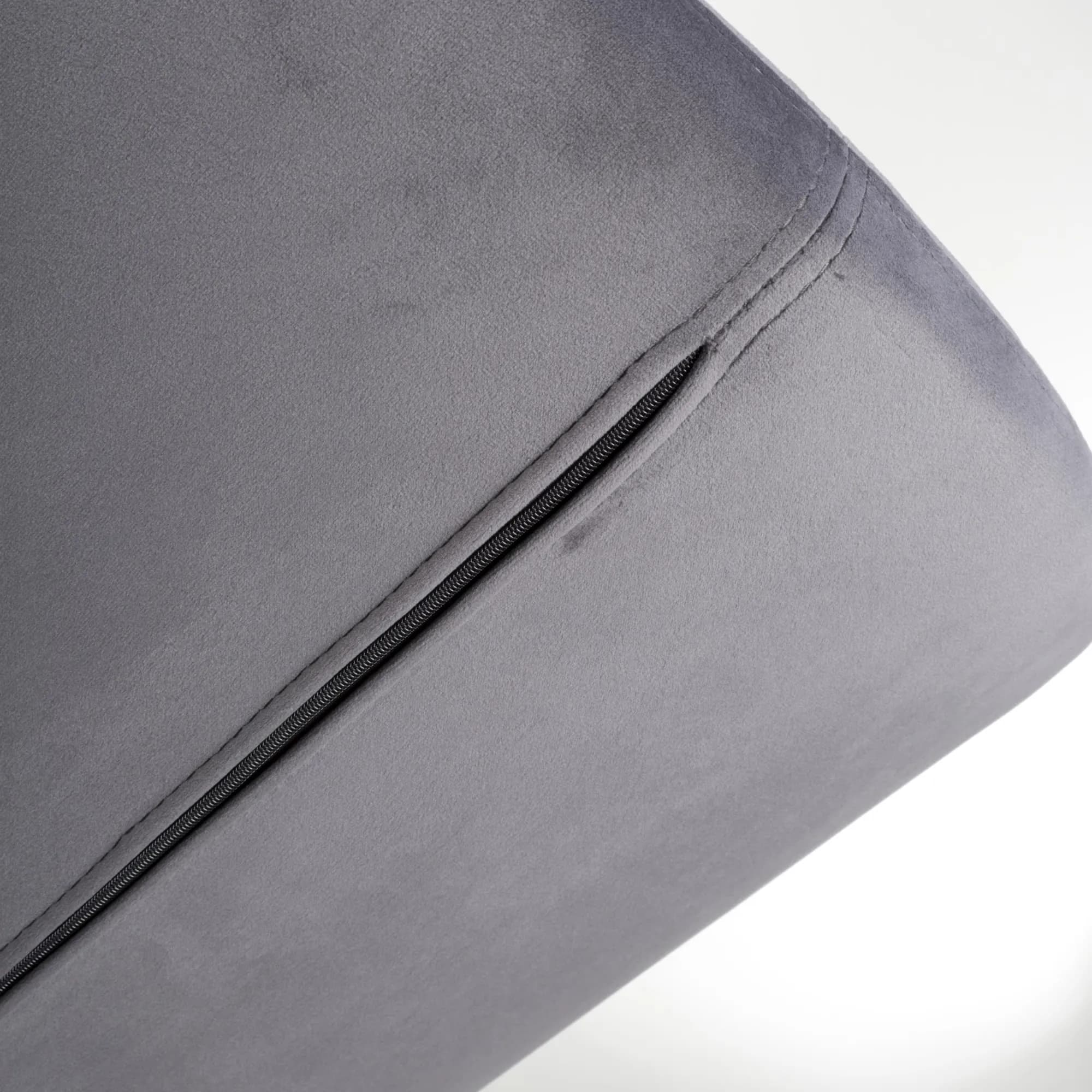 Sigma Brushed Velvet Grey Bar Stool