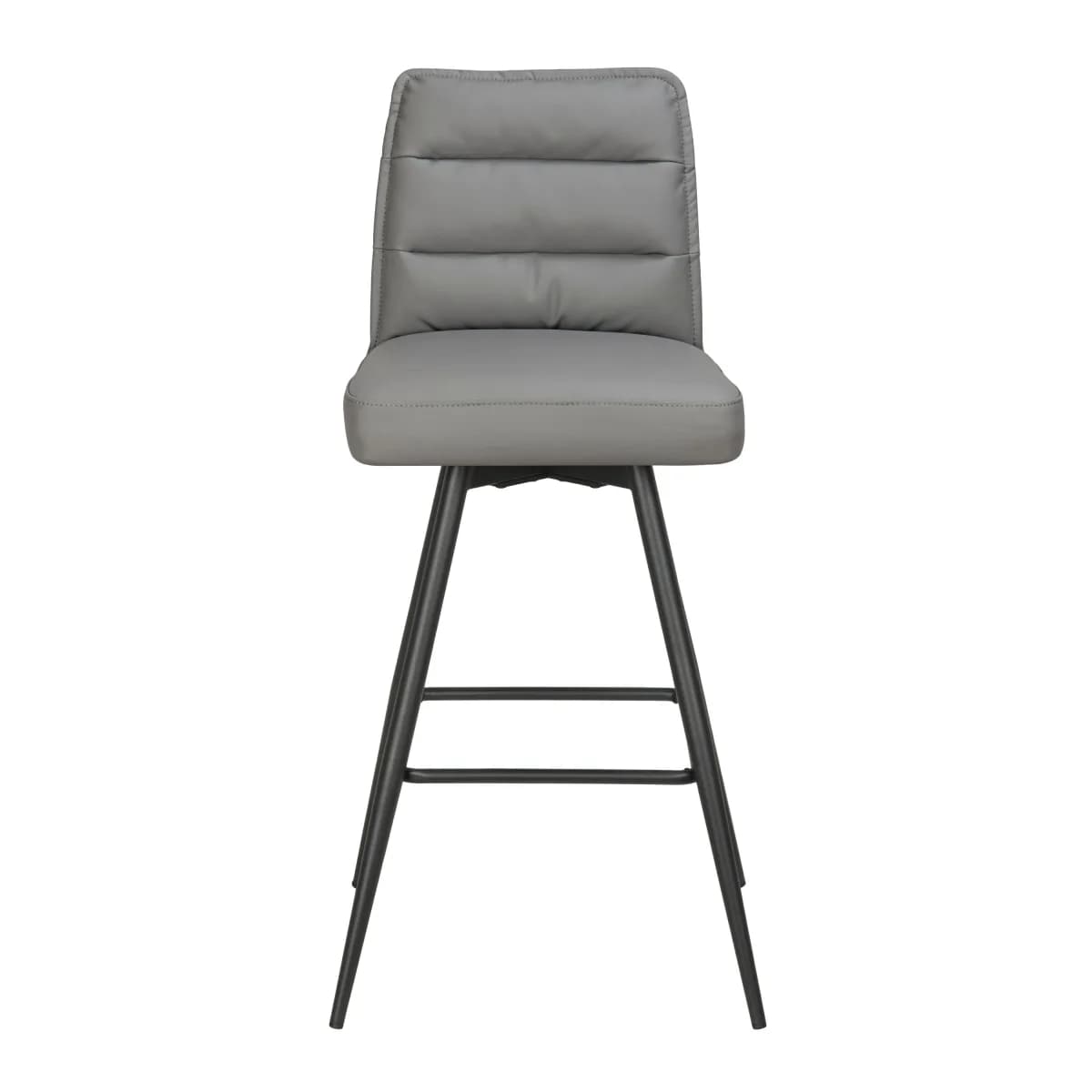 Stylus Leather Effect Dark Grey Bar Stool
