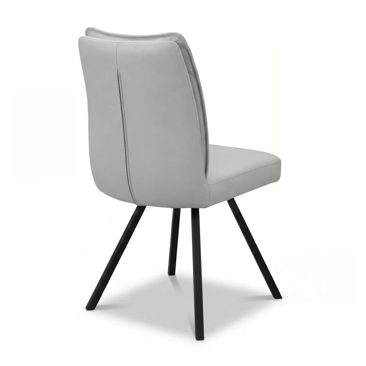 Stylus Leather Effect Light Grey Dining Chair