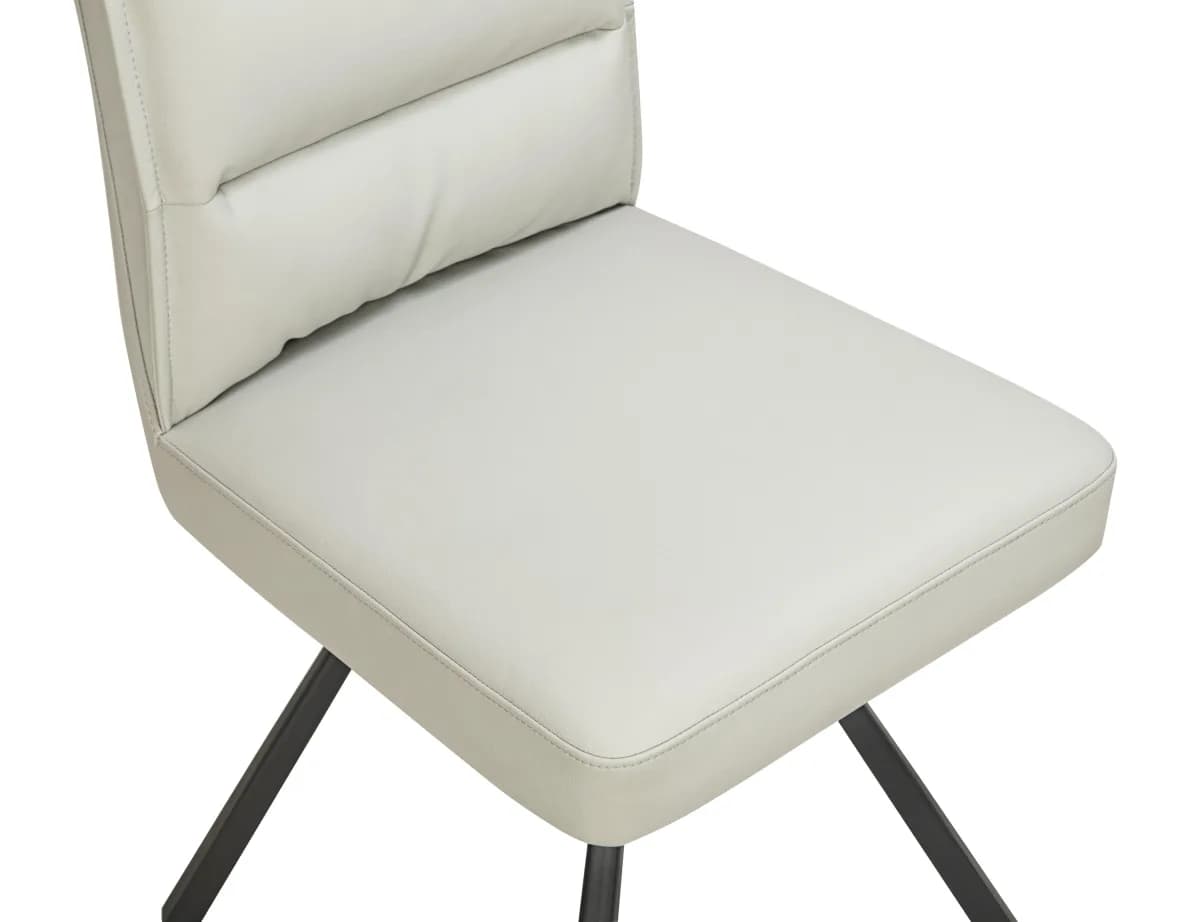 Stylus Leather Effect Taupe Dining Chair