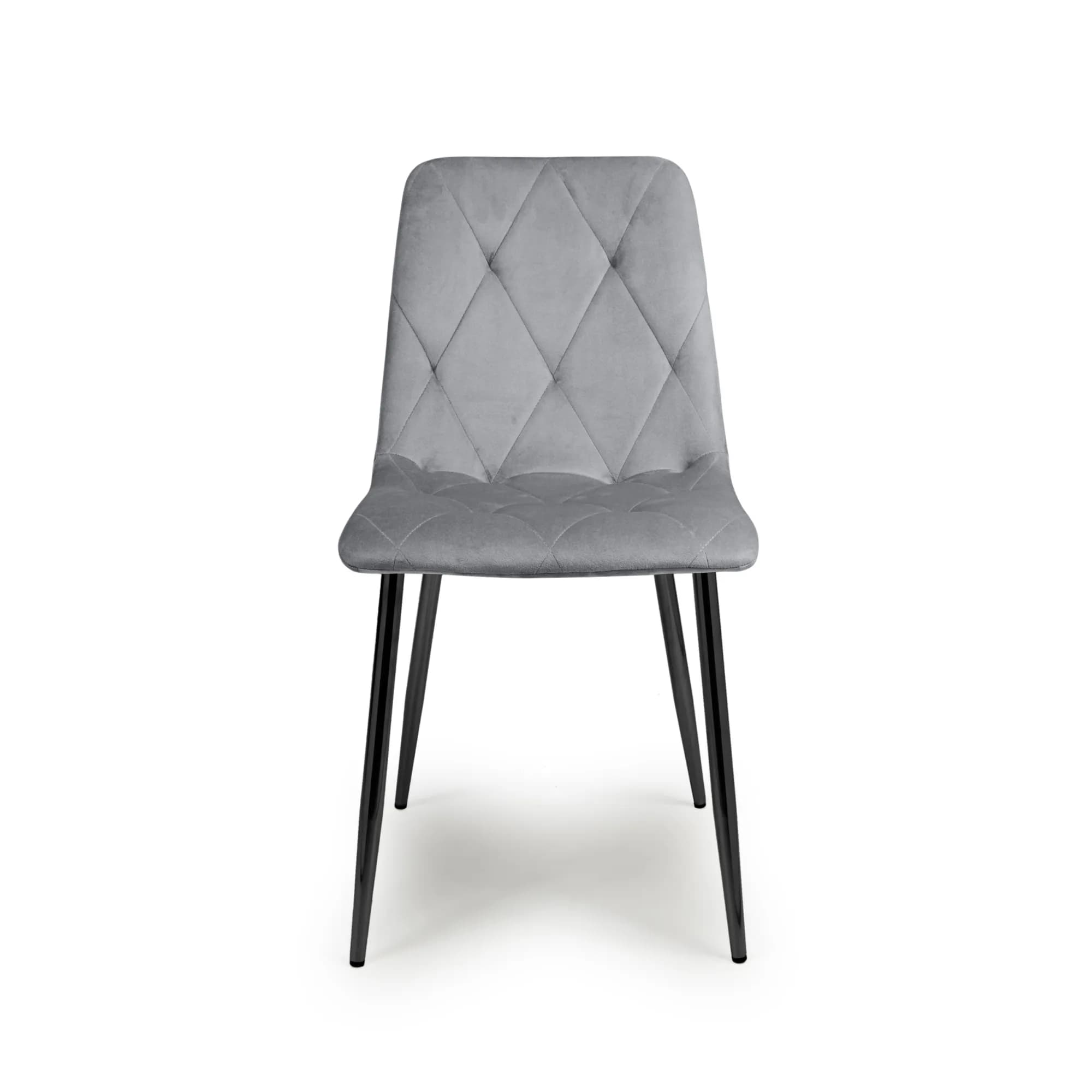 Vernon Brushed Velvet Grey Dining Chair