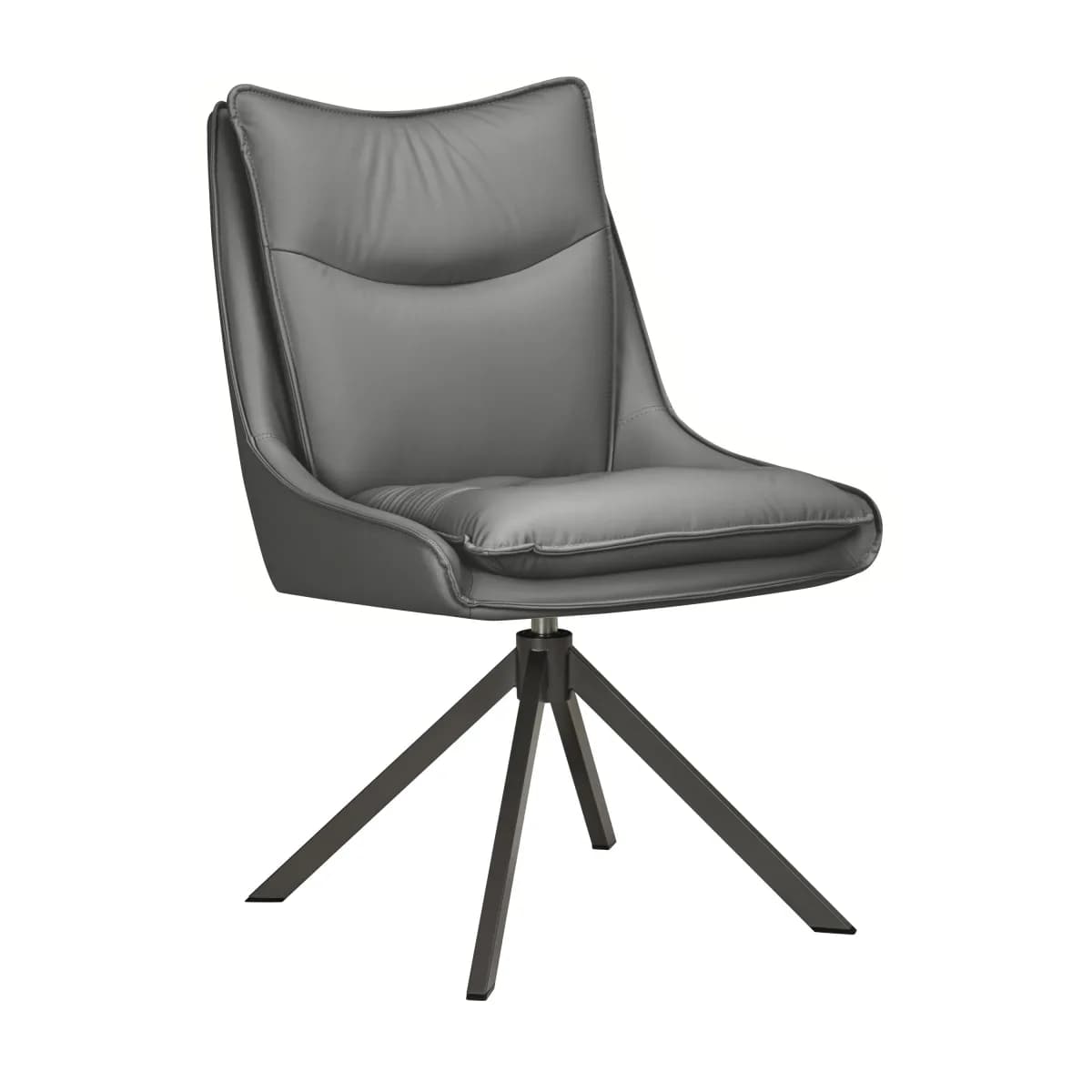Vogue Leather Effect Grey Dining Chair