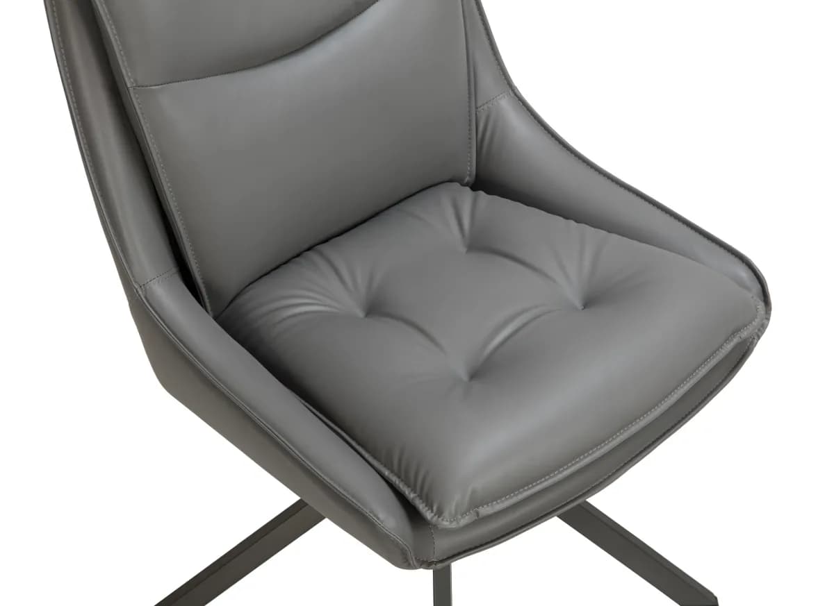 Vogue Leather Effect Grey Dining Chair